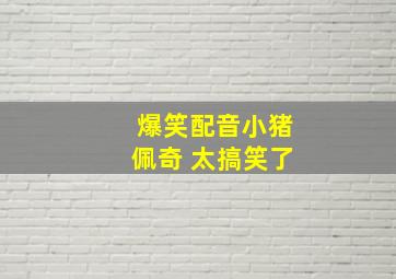 爆笑配音小猪佩奇 太搞笑了